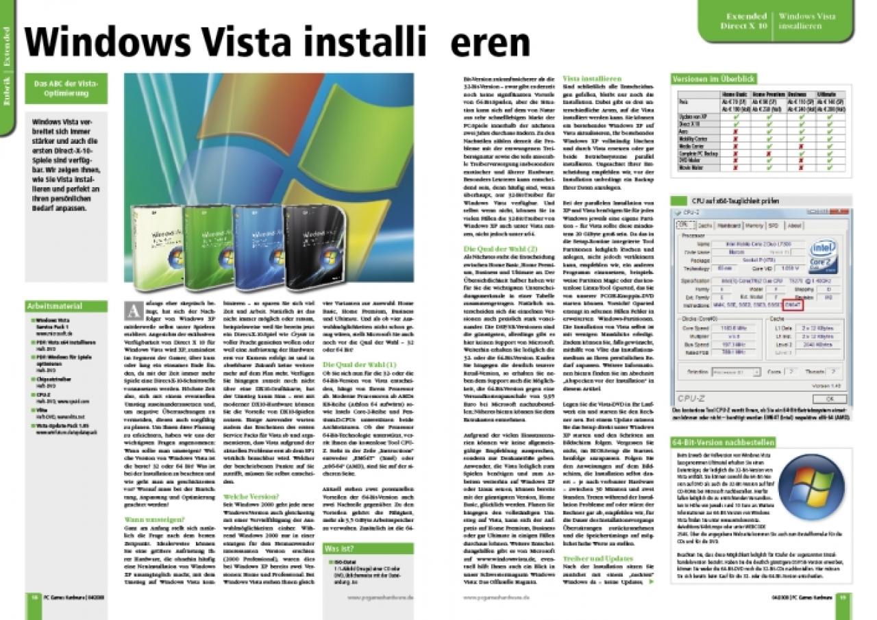 [03/03/2008] Windows Vista installieren und tunen. (Bild: PCGH)