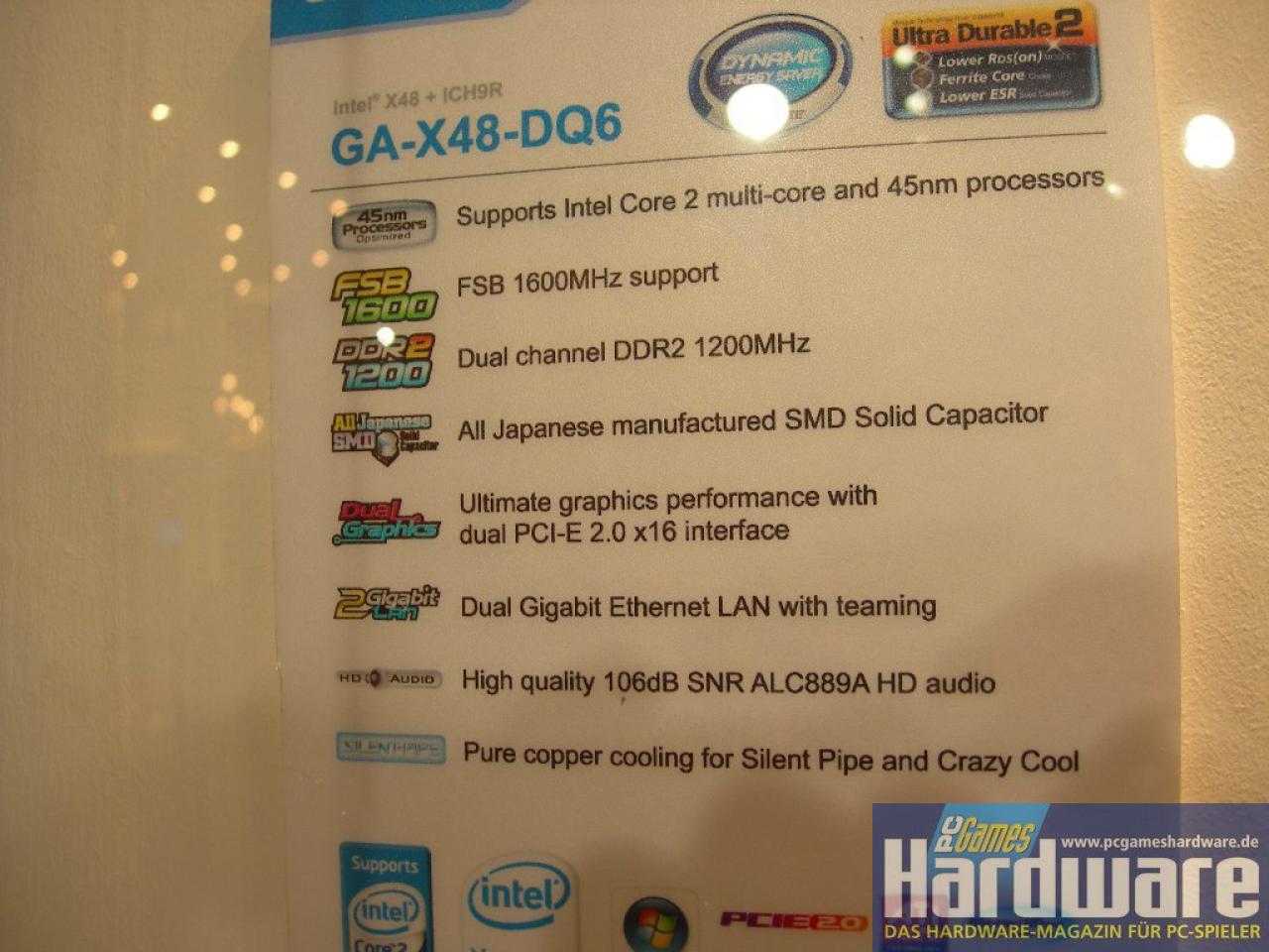 [03/03/2008] Gigabyte X48-DQ6 (Bild: PCGH)