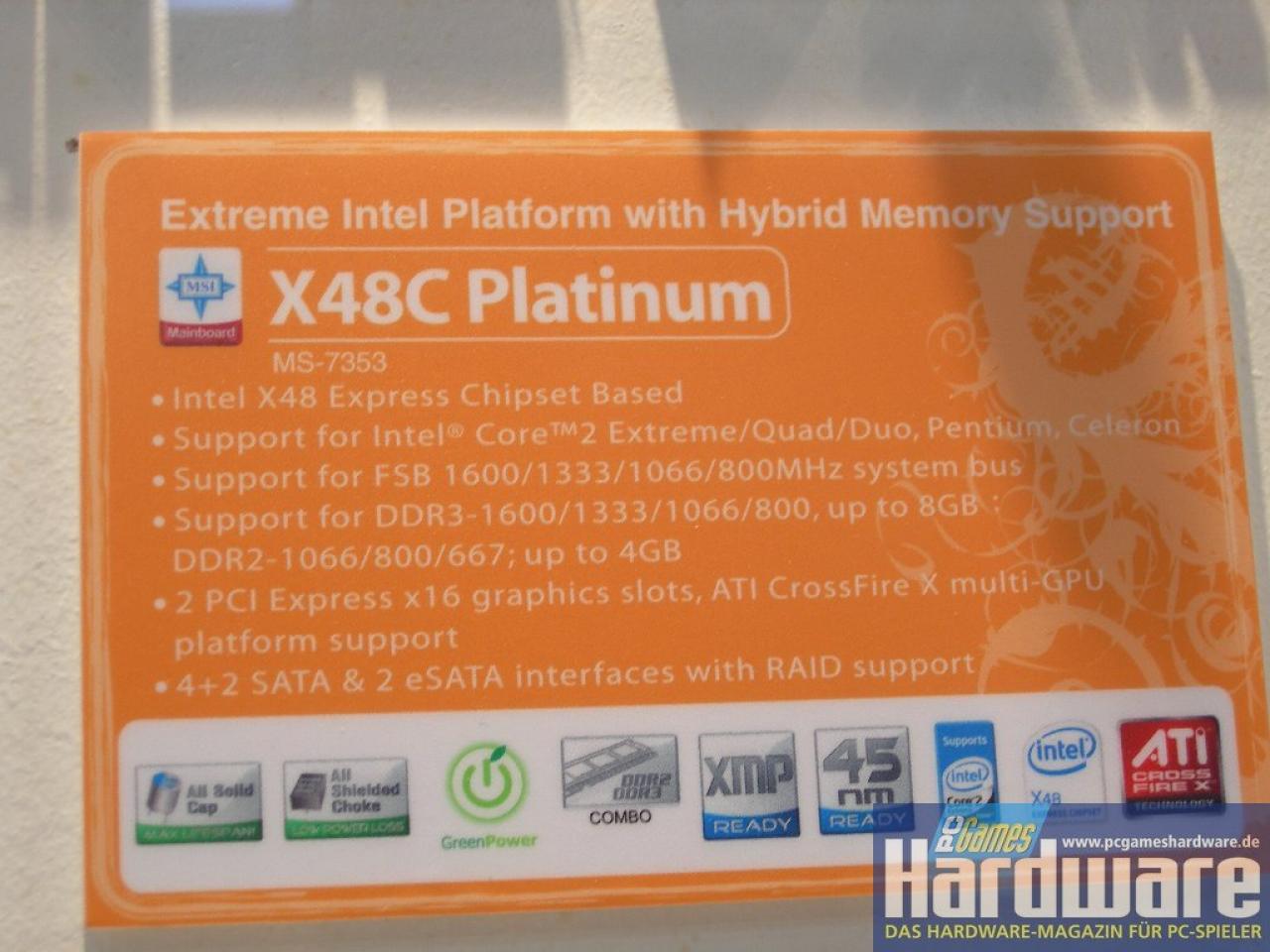 [03/03/2008] MSI X48C Platinum (Bild: PCGH)