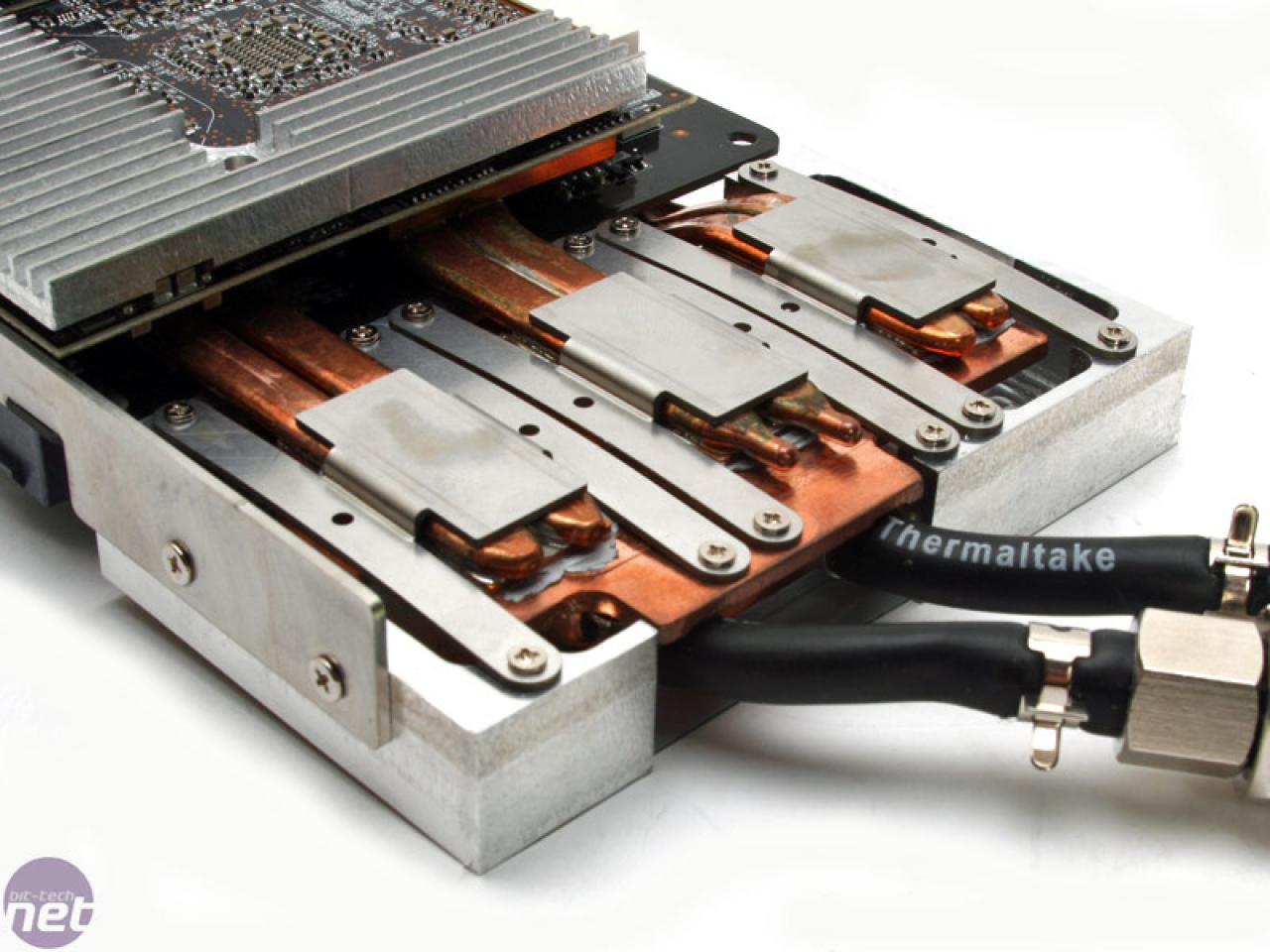 [28/03/2008] Asus EAH3850 Trinity: Drei RV670-GPUs auf einer Karte dank MXM-Modulen. (Bild: Bit-Tech.net)