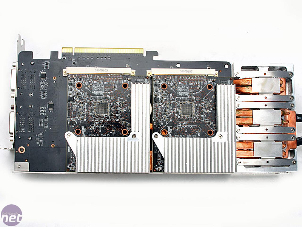 [28/03/2008] Asus EAH3850 Trinity: Drei RV670-GPUs auf einer Karte dank MXM-Modulen. (Bild: Bit-Tech.net)
