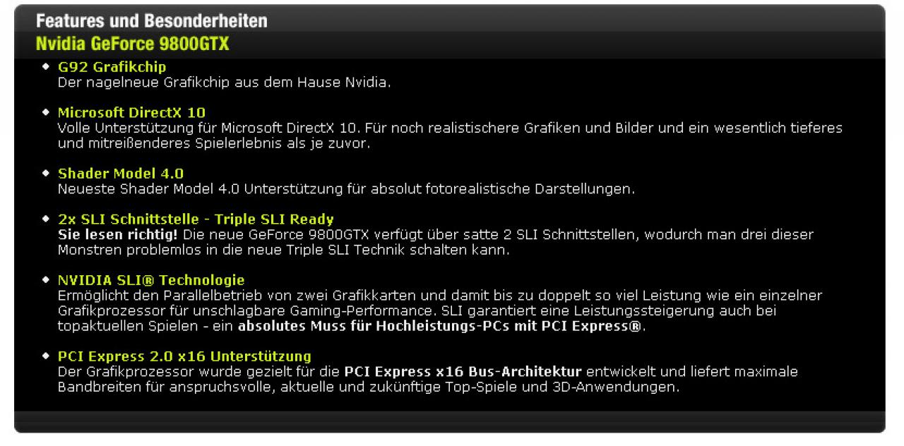 [29/03/2008] Alle Infos zur Geforce 9800 GTX von Ebay
