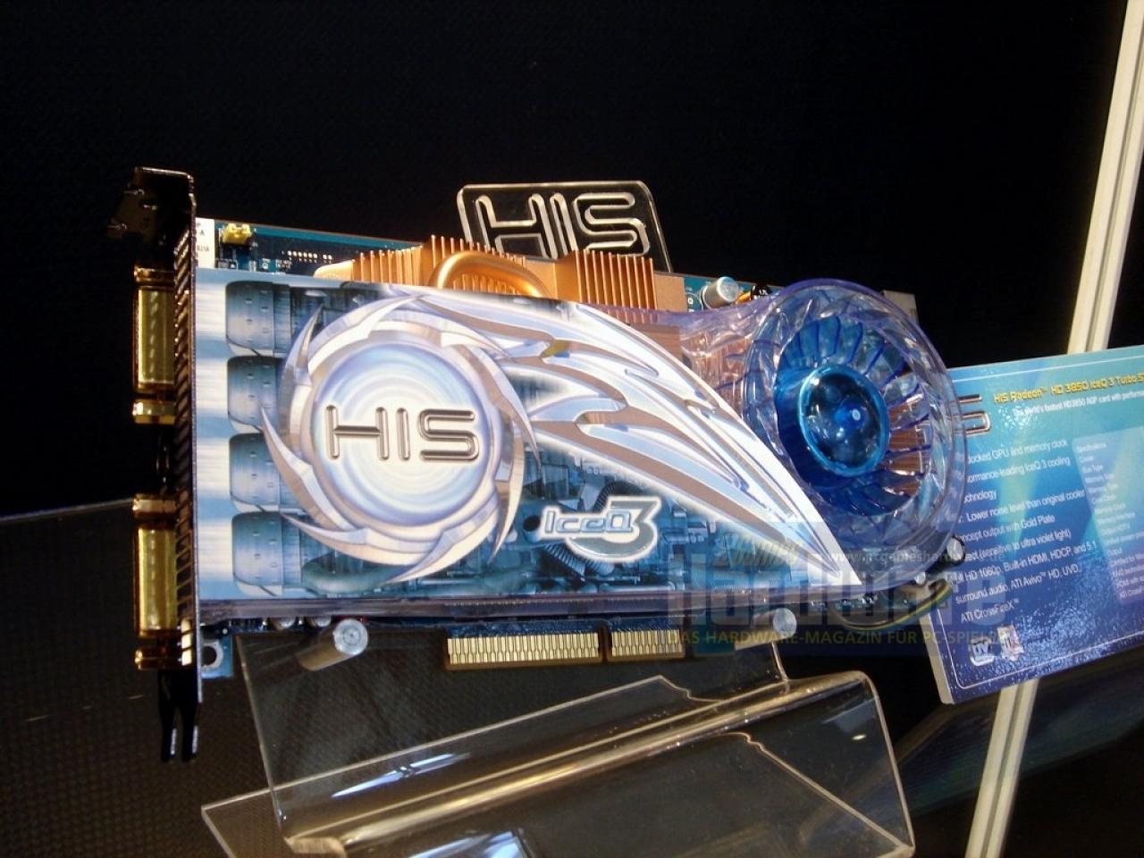 [04/03/2008] Schnelle HD3850 von HIS mit AGP. (Bild: PCGH)