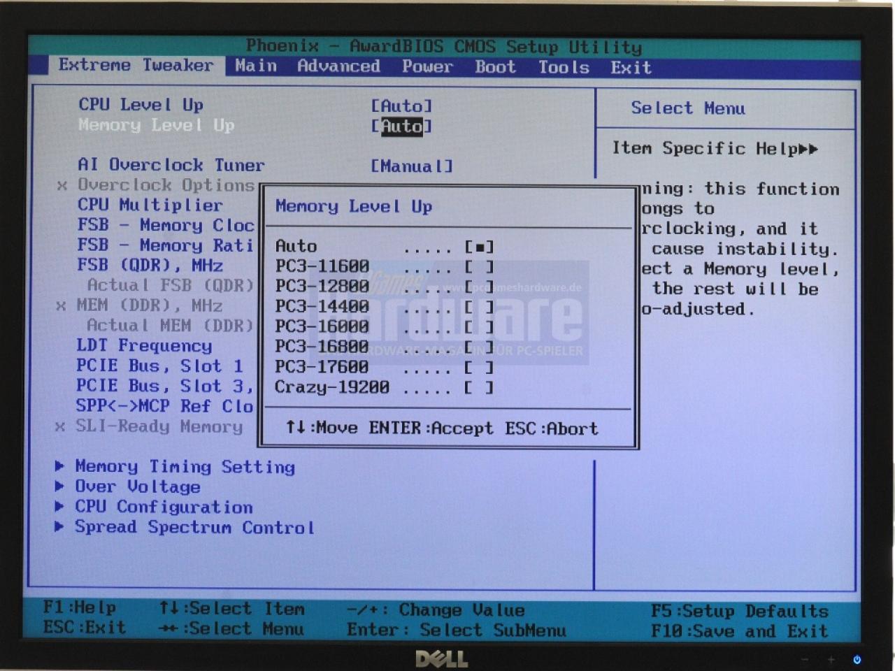 [18/03/2008] Asus Striker 2 Extreme: Memory-Level-Up (Bild: PCGH)