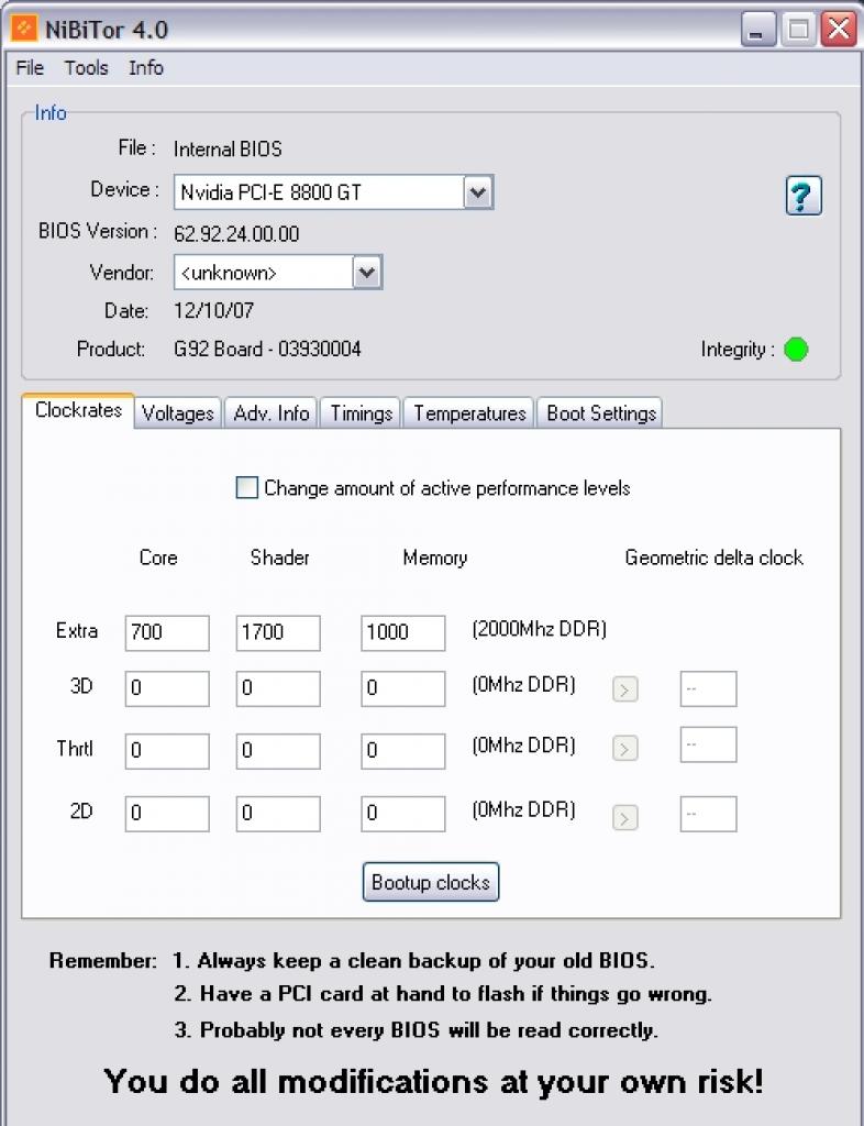 [31/03/2008] NiBiTor 4.0: Bios-Editor für Nvidia Grafikkarten (Bild: PCGH)