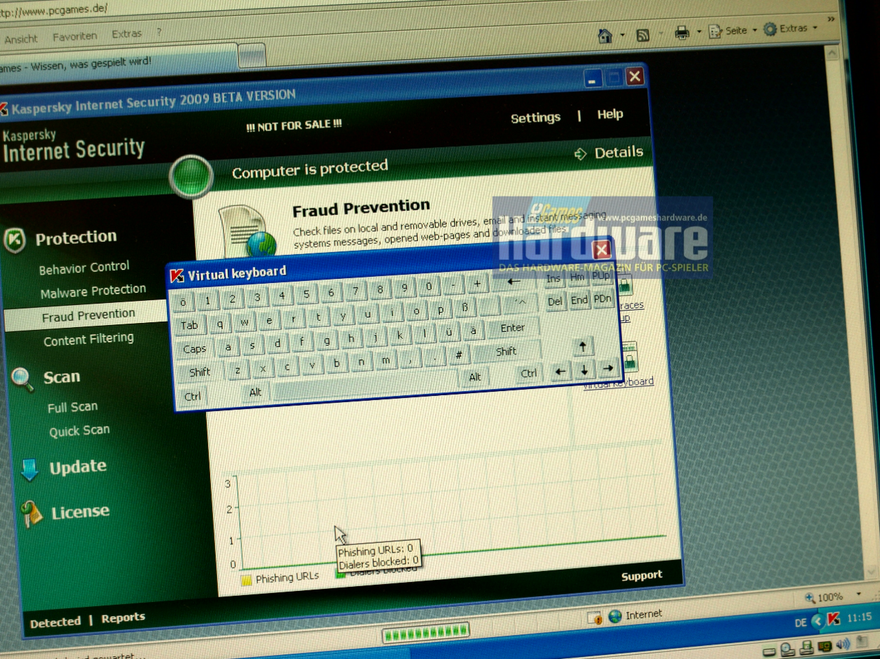 [13/03/2008] Kaspersky Internet Security 2009 (Beta) (Bild: PCGH)