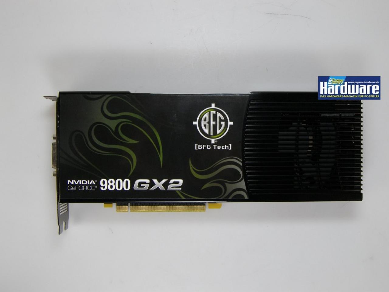 [08/04/2008] Zwei GPUs sorgen auf der Geforce 9800 GX2 für viel theoretische Rechenleistung.