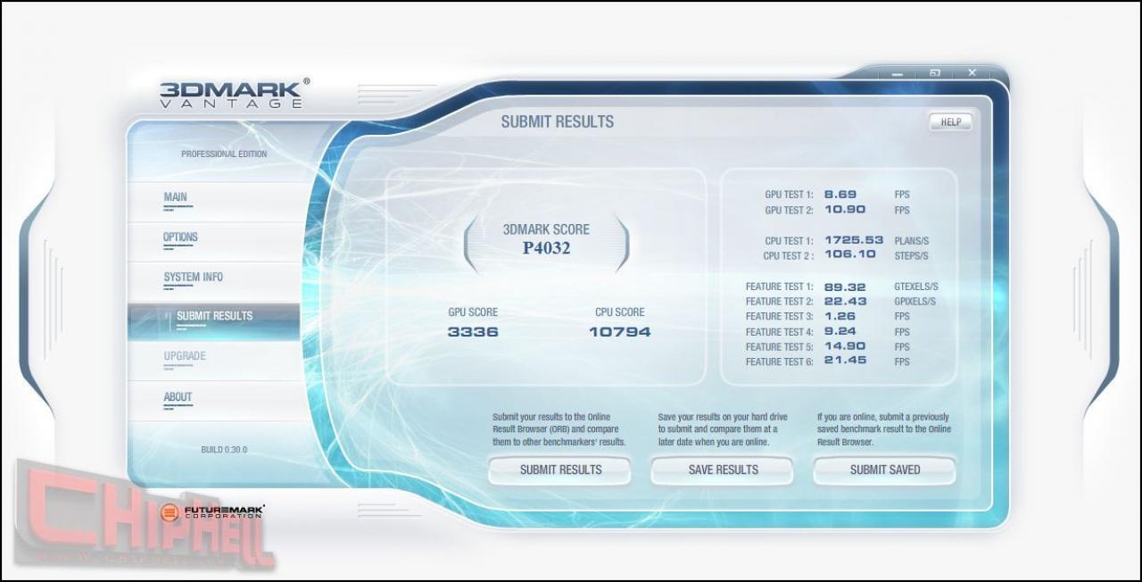 [07/04/2008] 3DMark Vantage: Noch als Release Candidate 1 (Bild: Chiphell)