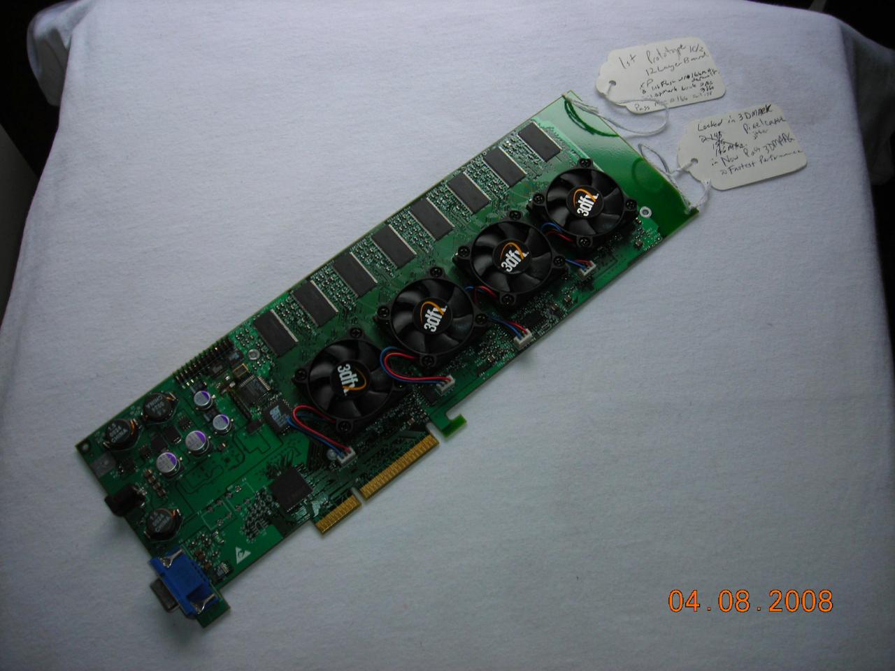[11/04/2008] 3dfx Voodoo5 6000 Rev. 3900: eine von zwei bekannten Karten weltweit. Defekt durch die 