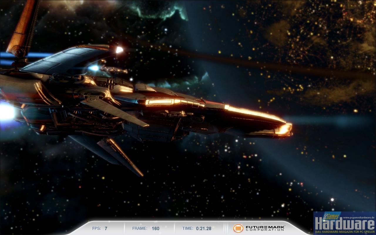 [28/04/2008] 3DMark Vantage: Die besten Bilder aus Graphics Test 2 (Calico) mit maximaler Bildqualität (Extreme-Setting: 1.920x1.200, 4x Multi-Sampling, anisotropes Filtern, Texturen, Schatten, Parallax Occlusion Mapping und volumetrisches Rendern auf 