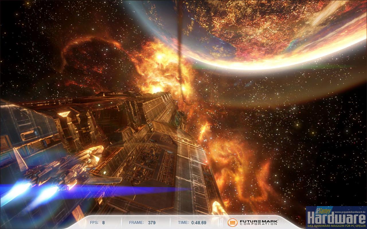 [28/04/2008] 3DMark Vantage: Die besten Bilder aus Graphics Test 2 (Calico) mit maximaler Bildqualität (Extreme-Setting: 1.920x1.200, 4x Multi-Sampling, anisotropes Filtern, Texturen, Schatten, Parallax Occlusion Mapping und volumetrisches Rendern auf 