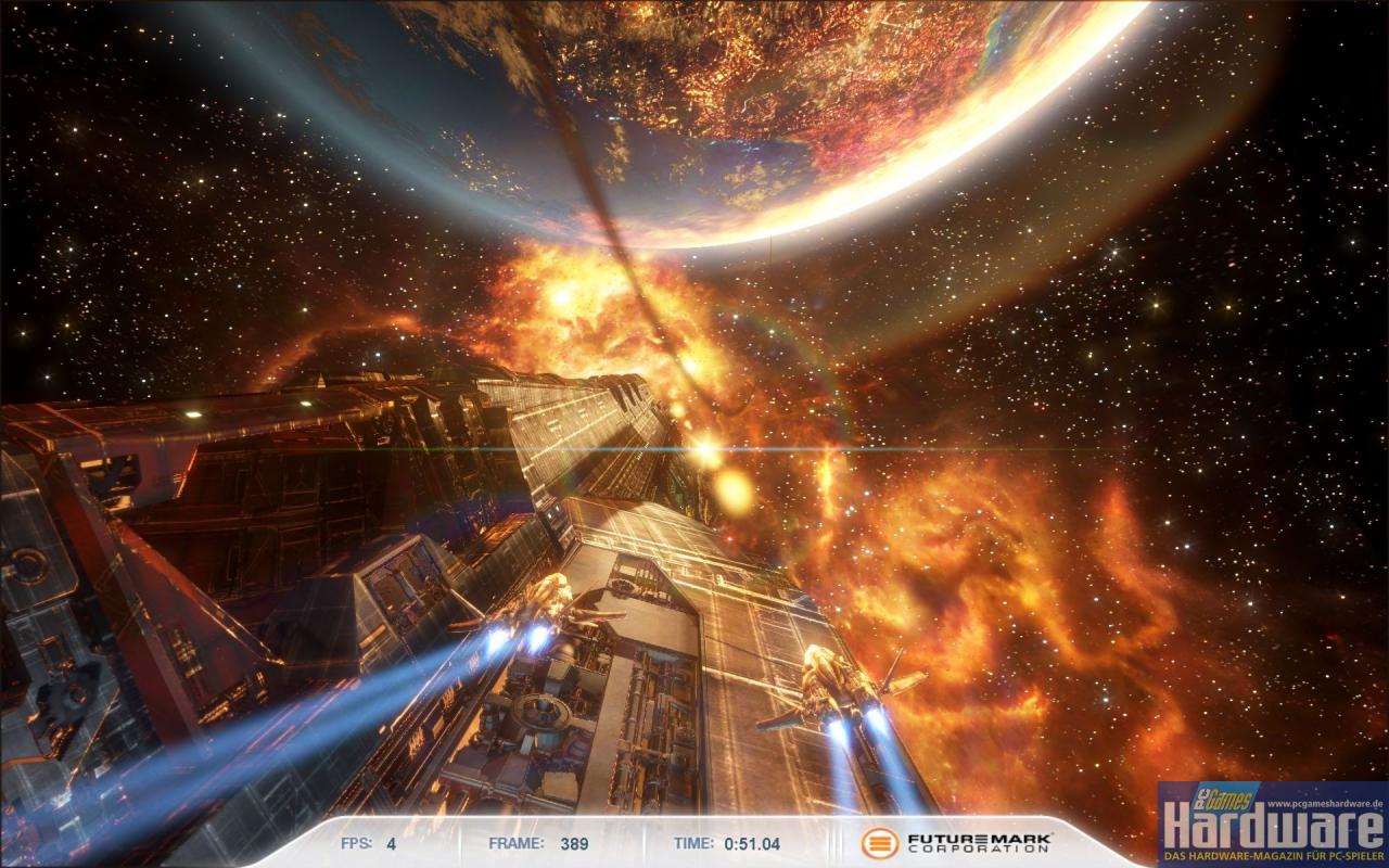 [28/04/2008] 3DMark Vantage: Die besten Bilder aus Graphics Test 2 (Calico) mit maximaler Bildqualität (Extreme-Setting: 1.920x1.200, 4x Multi-Sampling, anisotropes Filtern, Texturen, Schatten, Parallax Occlusion Mapping und volumetrisches Rendern auf 