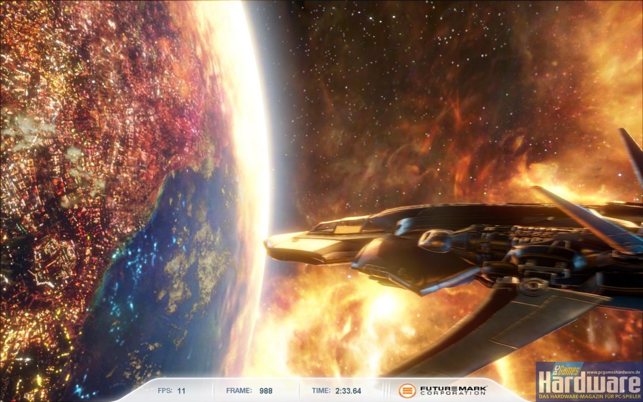 [28/04/2008] 3DMark Vantage: Die besten Bilder aus Graphics Test 2 (Calico) mit maximaler Bildqualität (Extreme-Setting: 1.920x1.200, 4x Multi-Sampling, anisotropes Filtern, Texturen, Schatten, Parallax Occlusion Mapping und volumetrisches Rendern auf 
