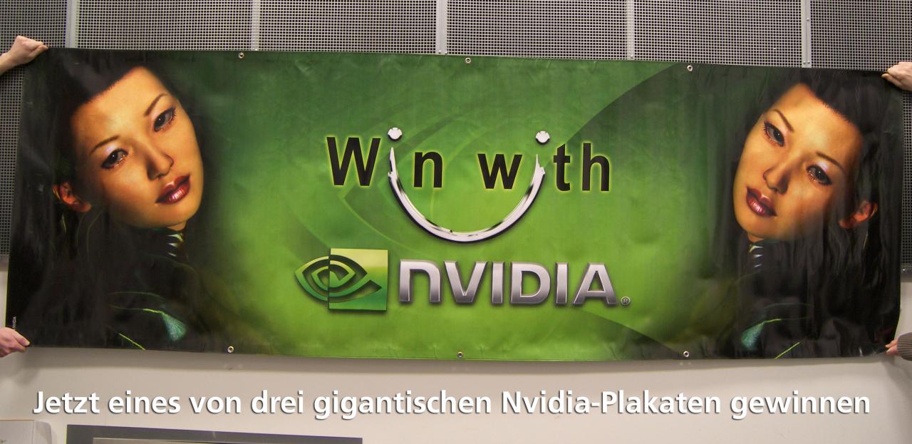 [25/04/2008] PCGH VGA-Quiz Vol. 2: Machen Sie jetzt mit und gewinnen Sie eines von drei exklusiven Megabannern von Nvidia.
