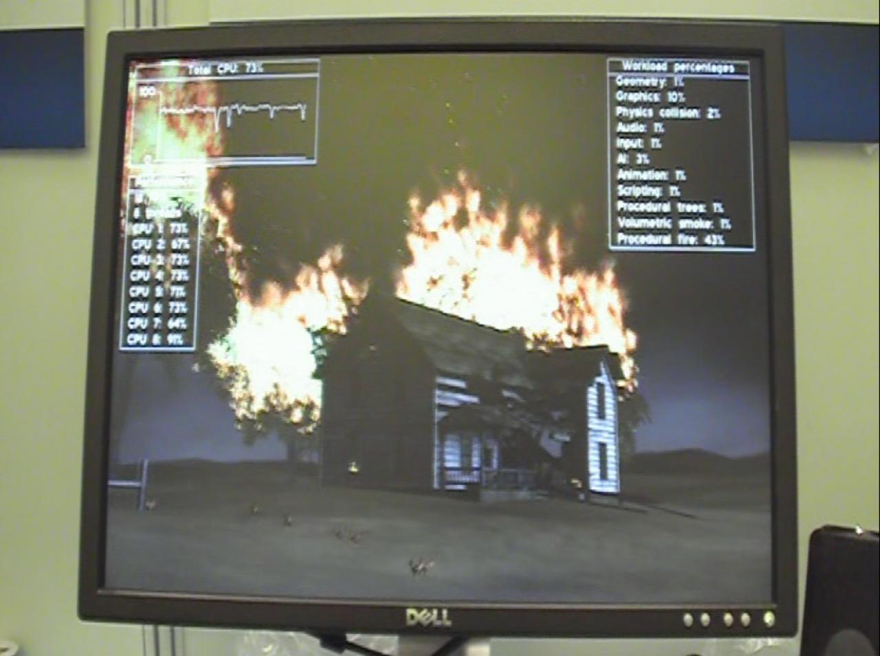 [02/04/2008] Nehalem: Smoke Demo nutzt acht Threads - Bild: PCGH