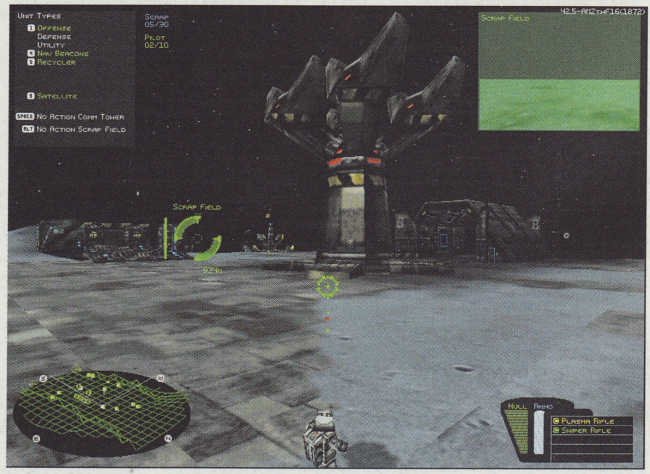 [22/04/2008] Die aufgebohrte Version von Battle Zone arbeitet mit größeren Spieltapeten, die AGP und Voodoo-2-Karten eine ansehnliche Spielumgebung hinzaubern.