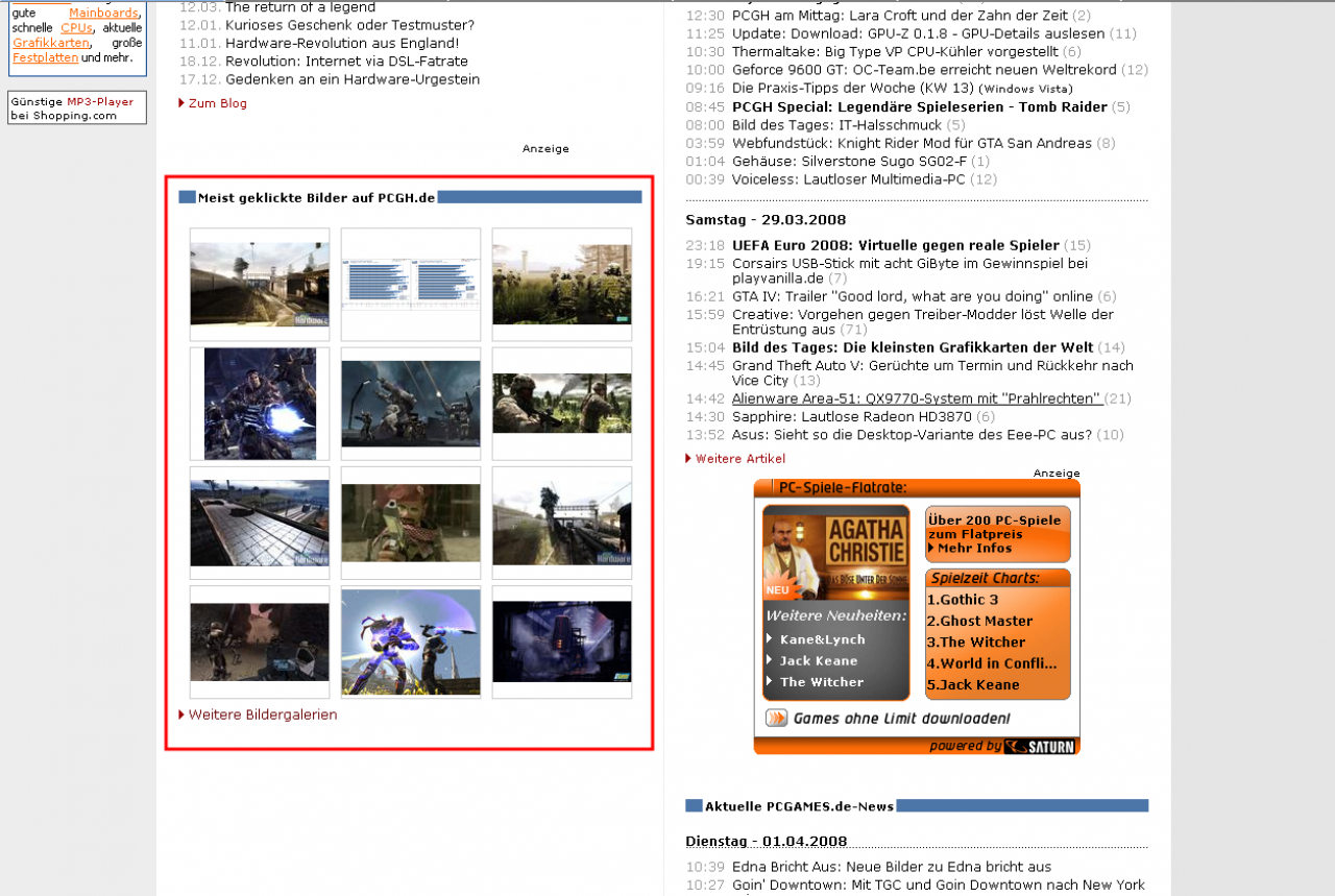 [01/04/2008] Meist geklickte Bilder auf PCGH: nun einfach die Bildergalerien finden.