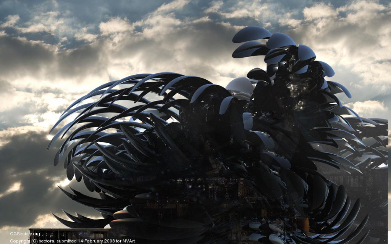 [25/04/2008] Solaric Glass Anemone Structure V von Albert Kiefer (Bild: cgsociety.org)