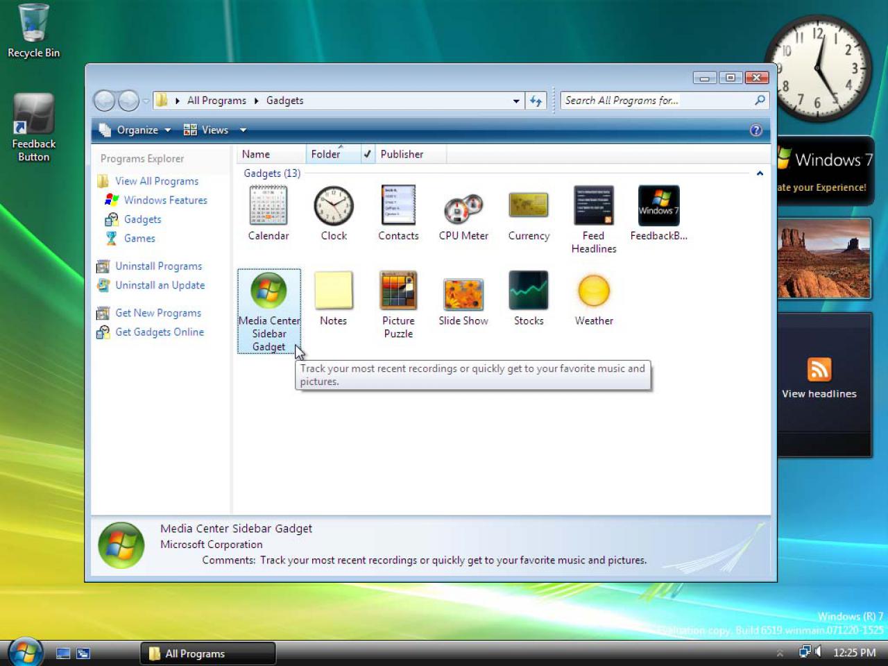 [06/04/2008] Windows 7 Build 6519 (Bild: winsupersite.com)