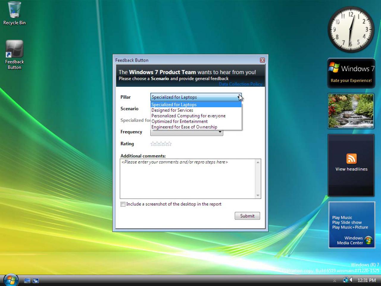 [06/04/2008] Windows 7 Build 6519 (Bild: winsupersite.com)