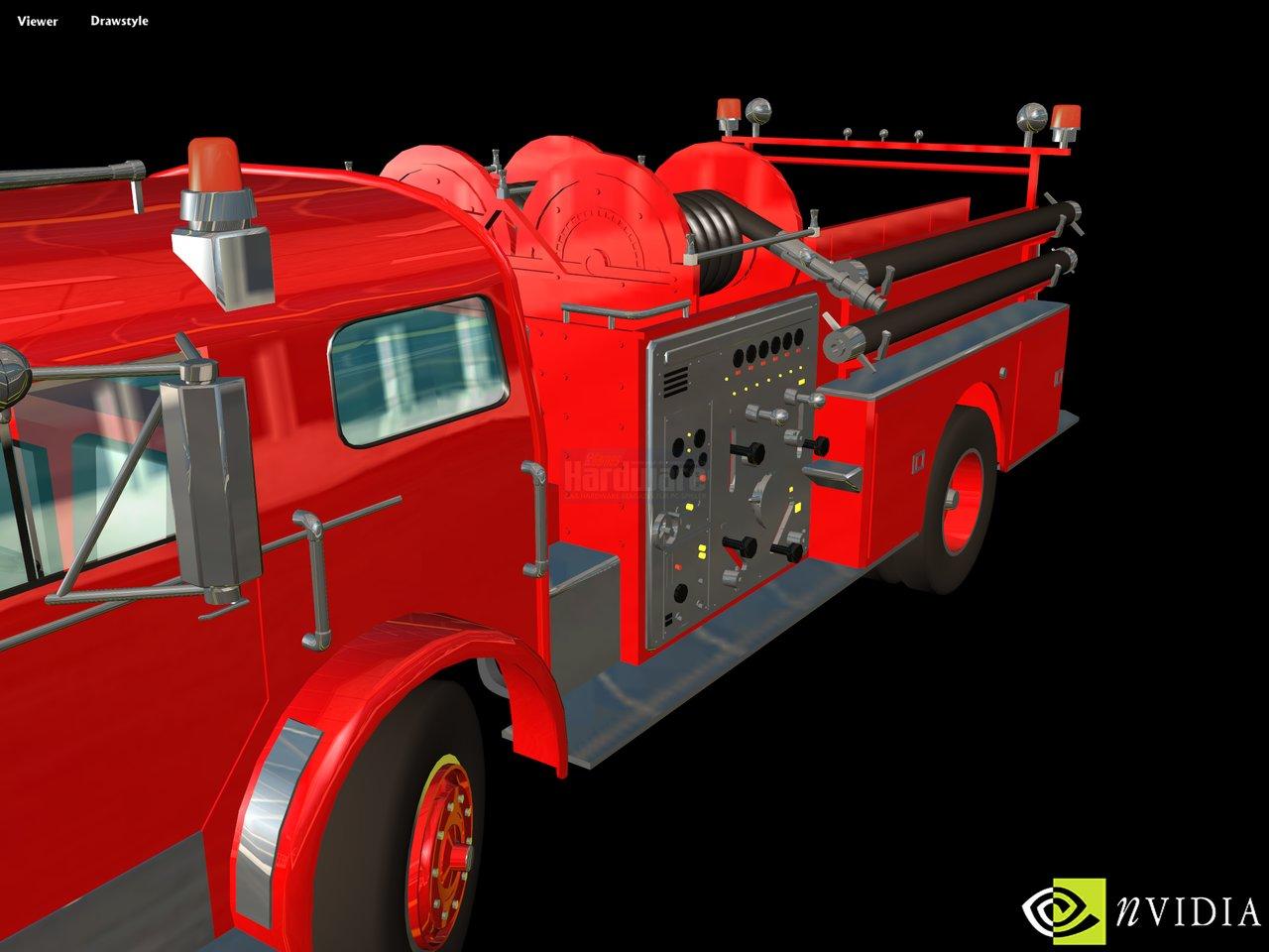 [19/05/2008] Techdemo-Galerie: Firetruck, Hardware-TnL-Demo zur Geforce 256 (1999)