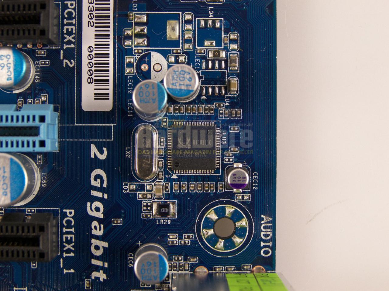 [05/05/2008] Gigabyte EP45-DS4: P45-Chipsatz auf Vorab-Platine (Bild: PCGH)