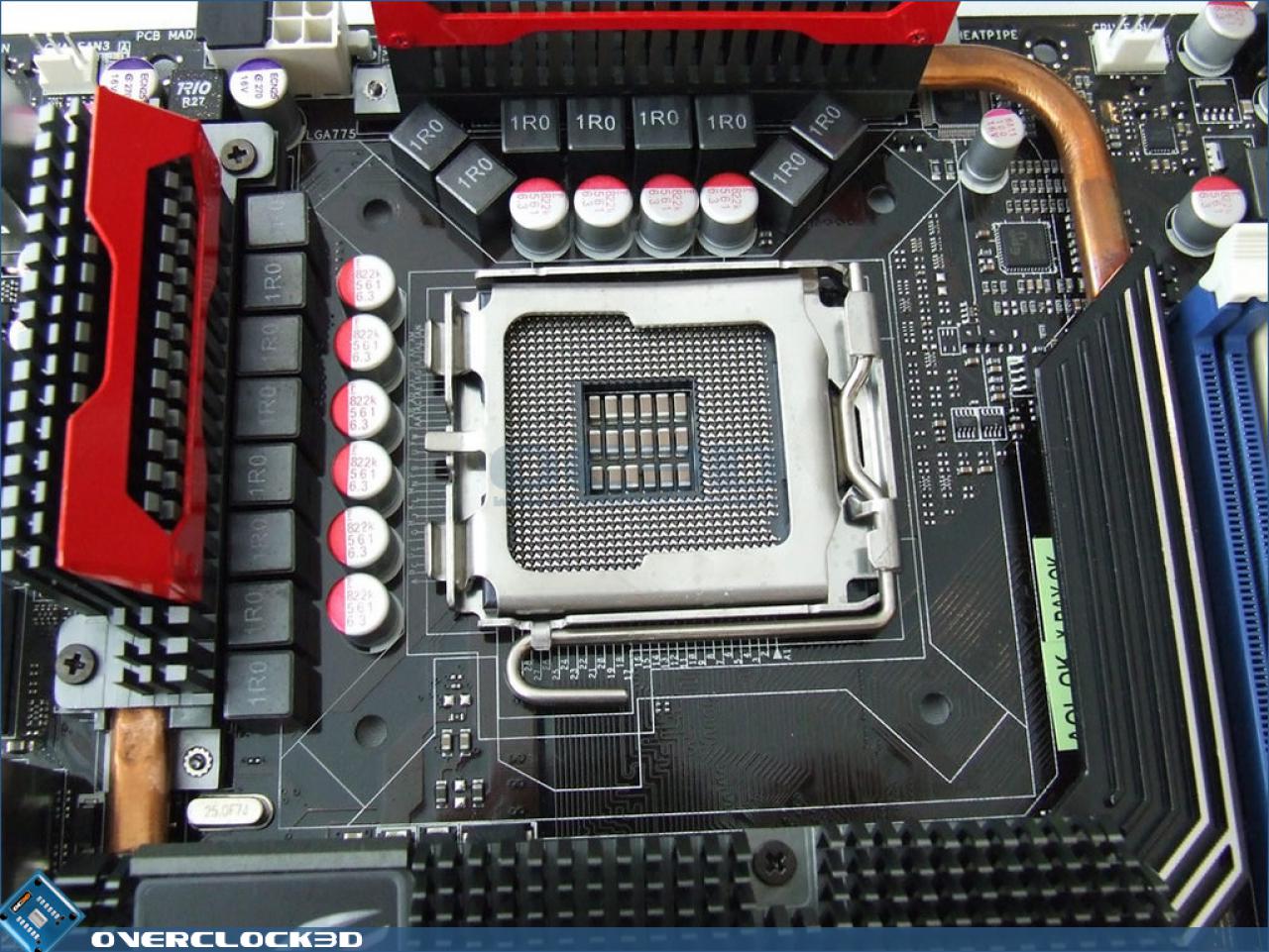 [19/05/2008] Asus Maximus II Formula: Die 16-phasige Stromversorgung der CPU (Bild: overclock3d.net)