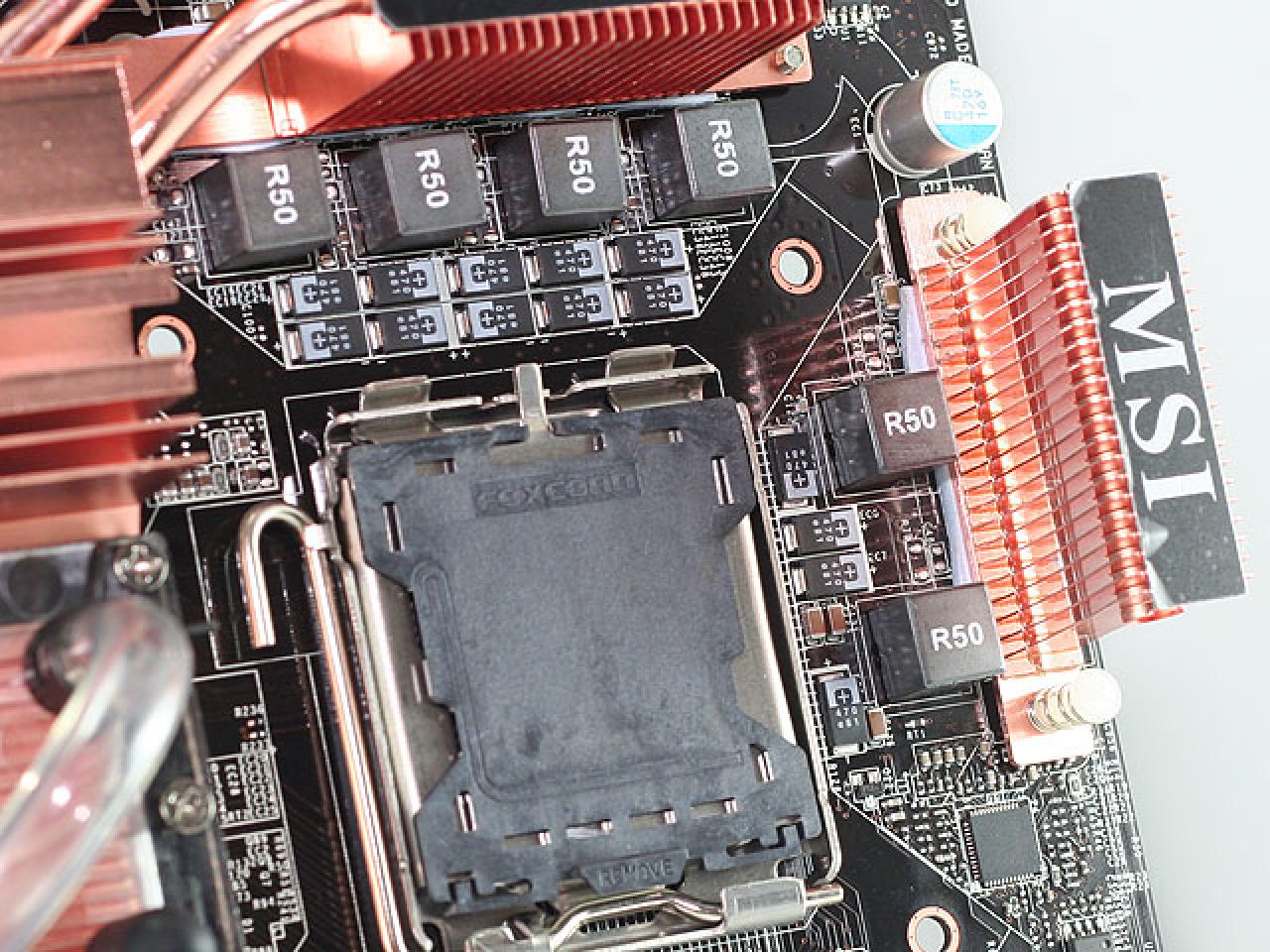[06/05/2008] MSI P45 Diamond:Nur sechs Spannungswandler (Bild: HKEPC)