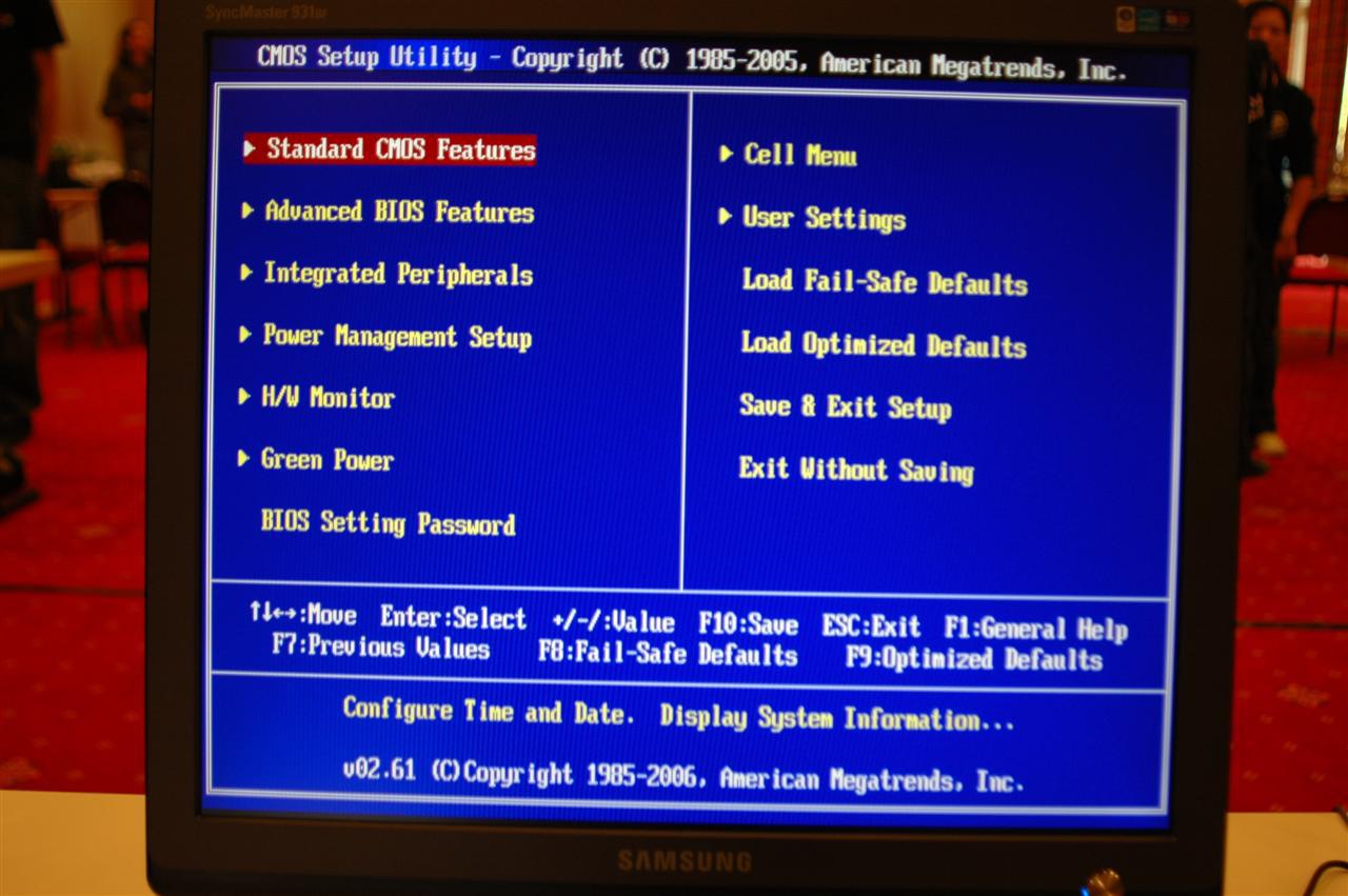 [13/05/2008] BIOS des MSI P45D3 Platinum (Bild: PCGH)
