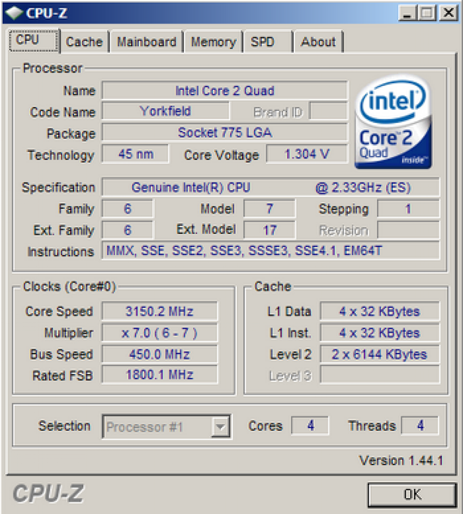 [14/05/2008] C2Q Q9100: Übertaktet auf knapp 3,2 GHz (Bild: Xtreview)