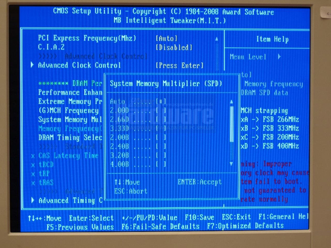 [09/05/2008] Viele neue Funktionen: das BIOS vom EP45-DQ6 (Bild: PCGH)