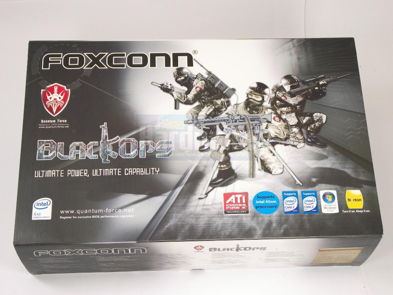 [29/05/2008] Foxconn Black Ops: High-End-Platine mit X48 für Übertakter. (Bild: PCGH)
