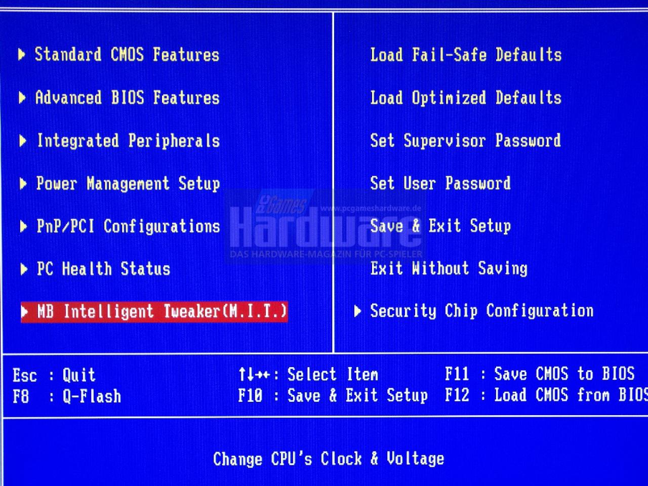 [05/05/2008] Gigabyte EP45-DS4: P45-BIOS-Optionen bei Gigabyte (Bild: PCGH)