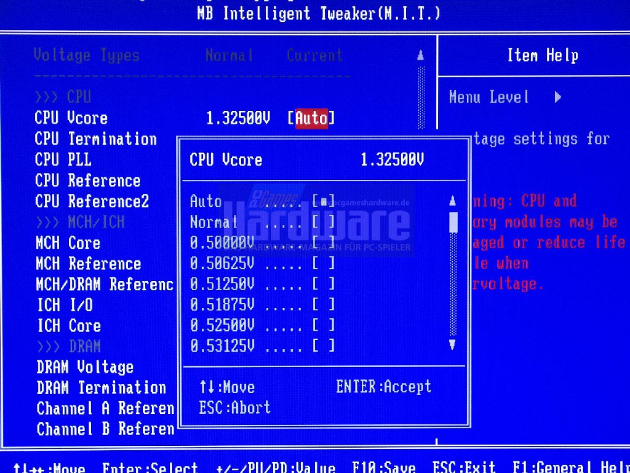 [05/05/2008] Gigabyte EP45-DS4: P45-BIOS-Optionen bei Gigabyte (Bild: PCGH)