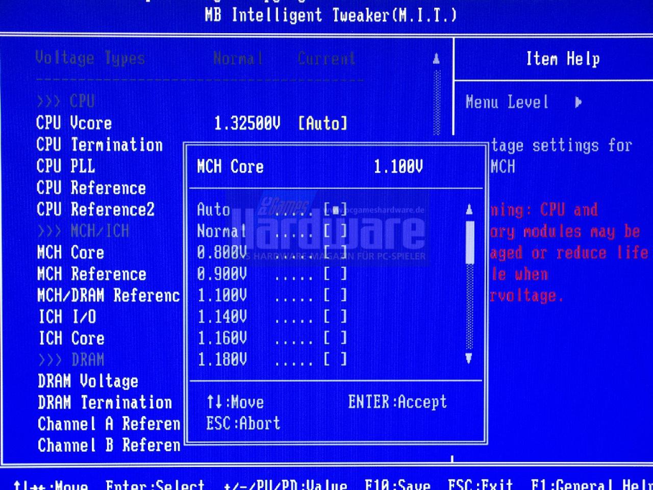 [05/05/2008] Gigabyte EP45-DS4: P45-BIOS-Optionen bei Gigabyte (Bild: PCGH)
