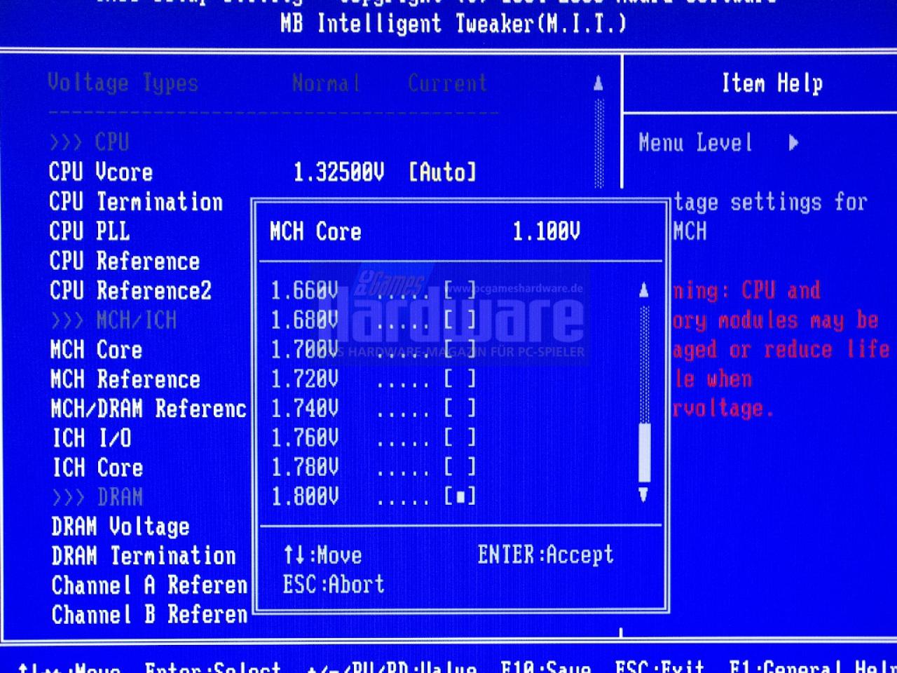 [05/05/2008] Gigabyte EP45-DS4: P45-BIOS-Optionen bei Gigabyte (Bild: PCGH)