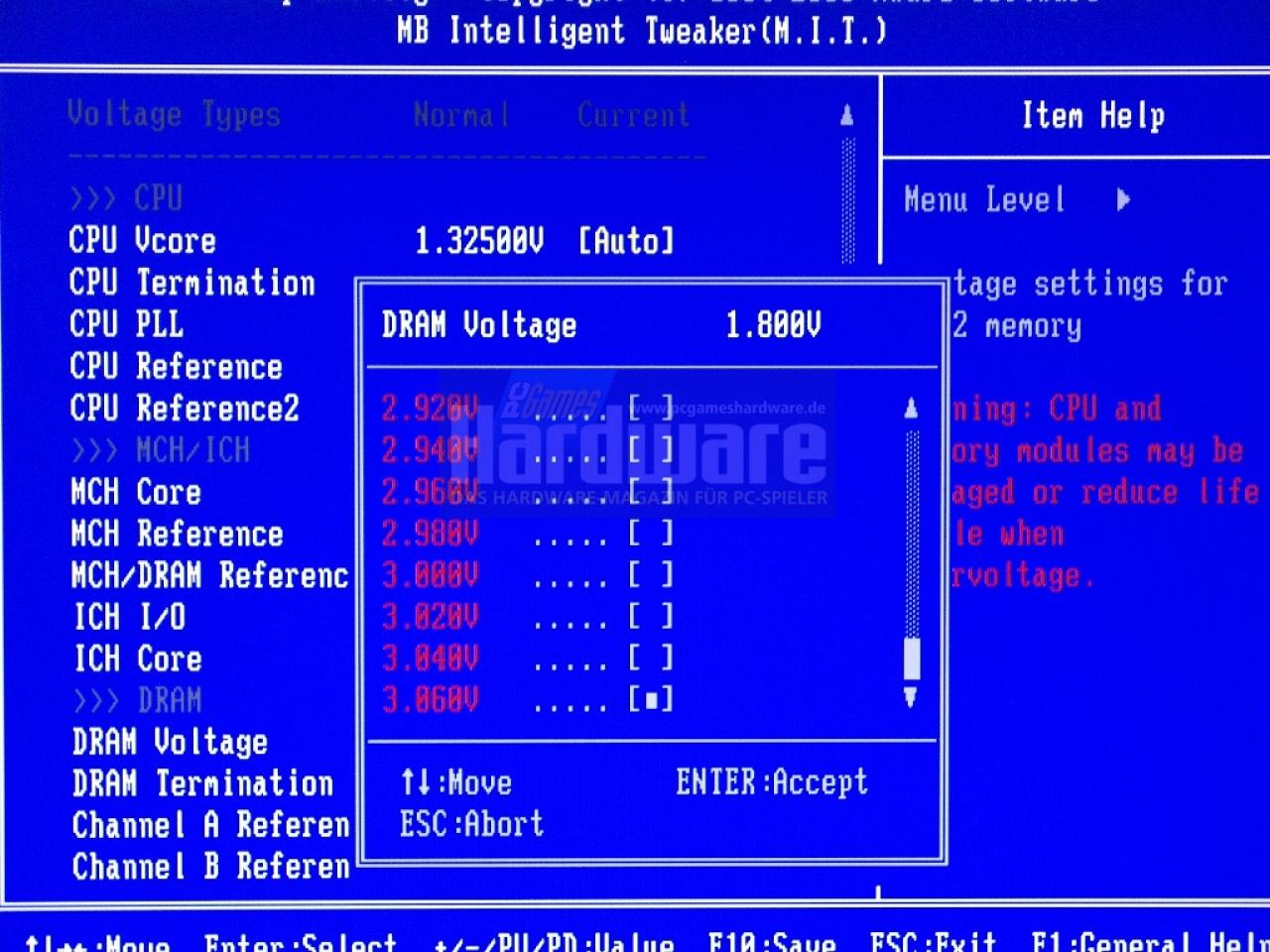 [05/05/2008] Gigabyte EP45-DS4: P45-BIOS-Optionen bei Gigabyte (Bild: PCGH)