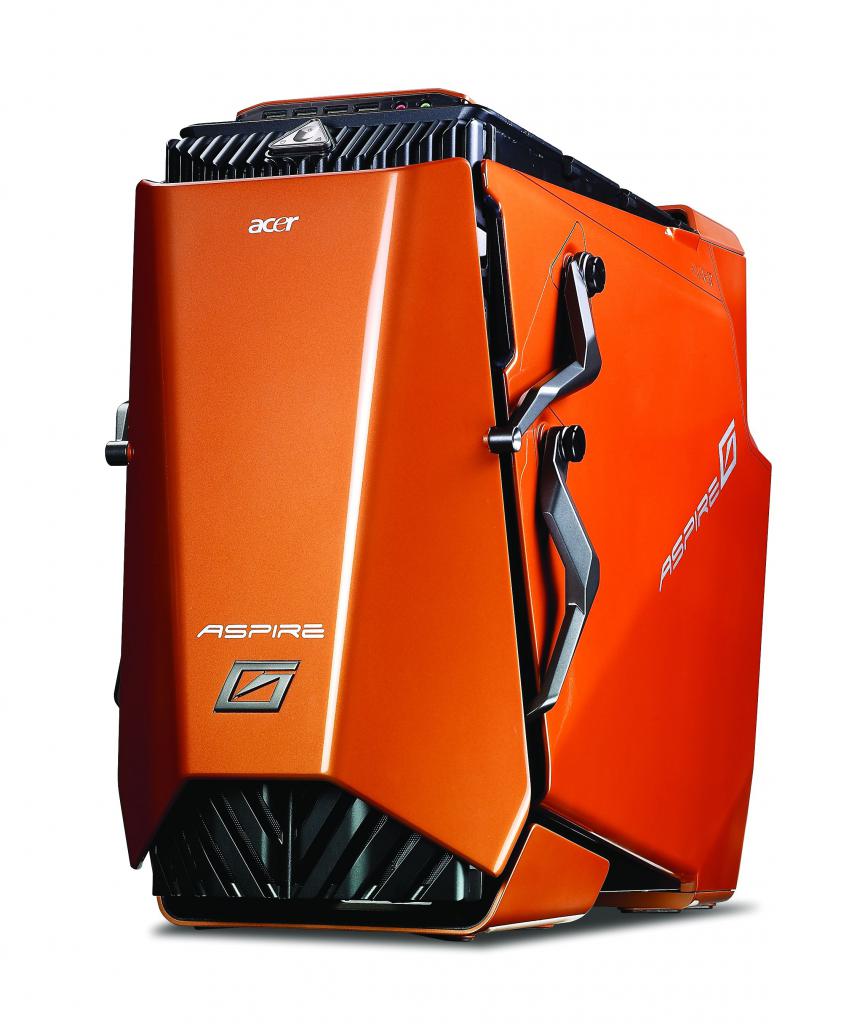 [21/05/2008] Acer Aspire Predator: Die Front lässt sich nach oben klappen.