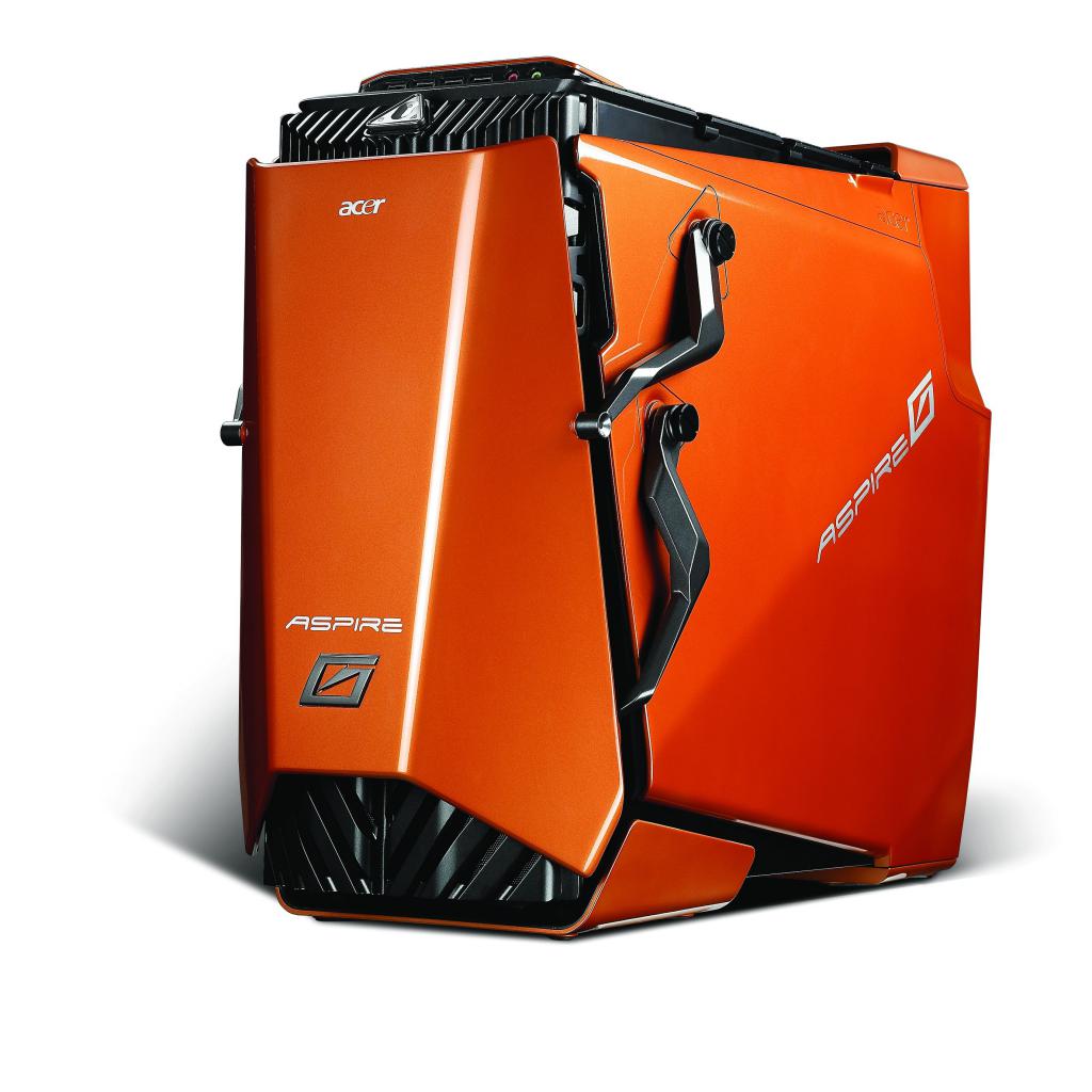 [21/05/2008] Acer Aspire Predator: Die Front lässt sich nach oben klappen.