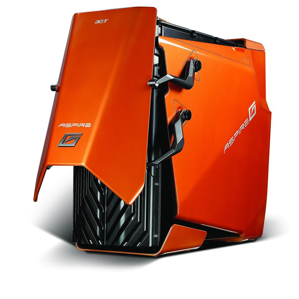 [21/05/2008] Acer Aspire Predator: Die Front lässt sich nach oben klappen.