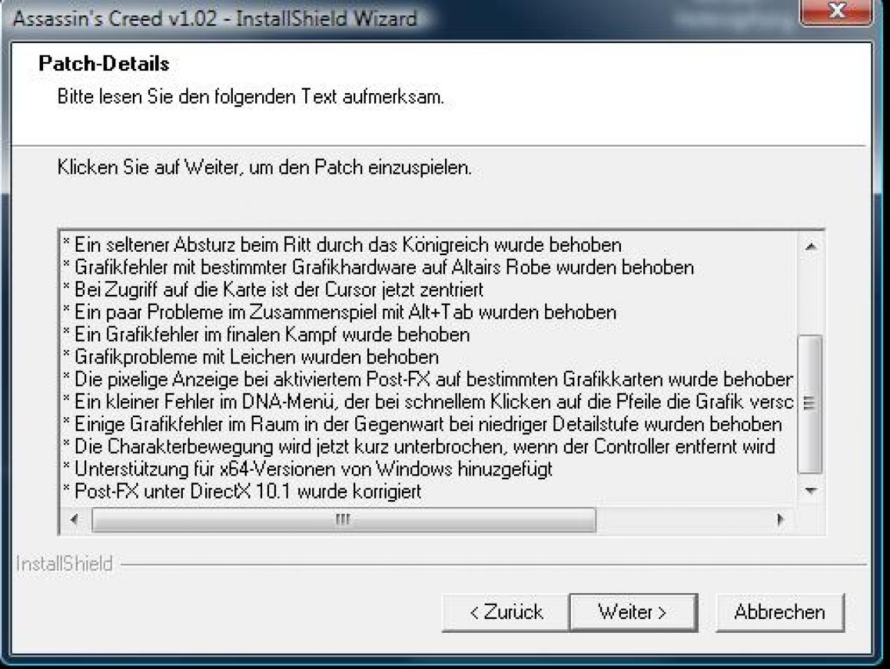 [14/05/2008] Die Änderungen des Patch 1.02.