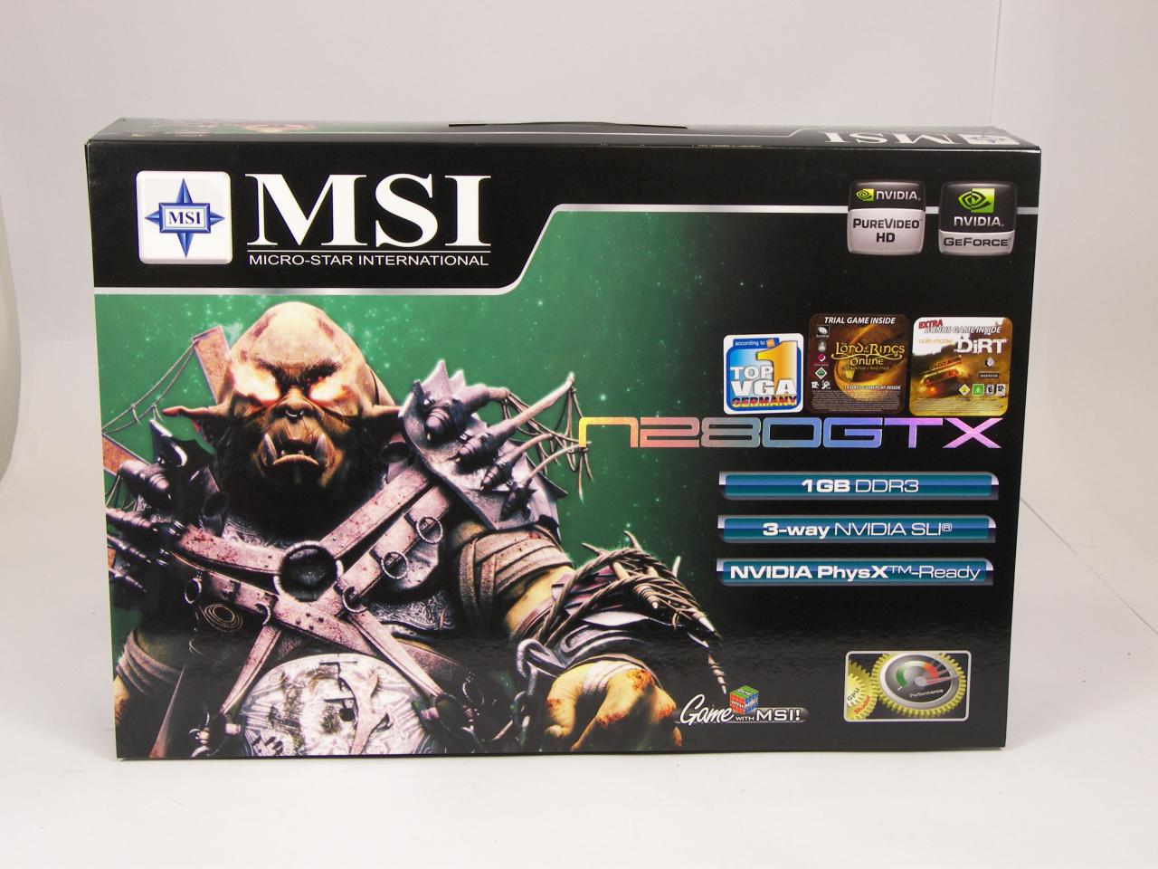 [18/06/2008] MSI N280GTX-T2D1G-OC (Bild: PCGH)