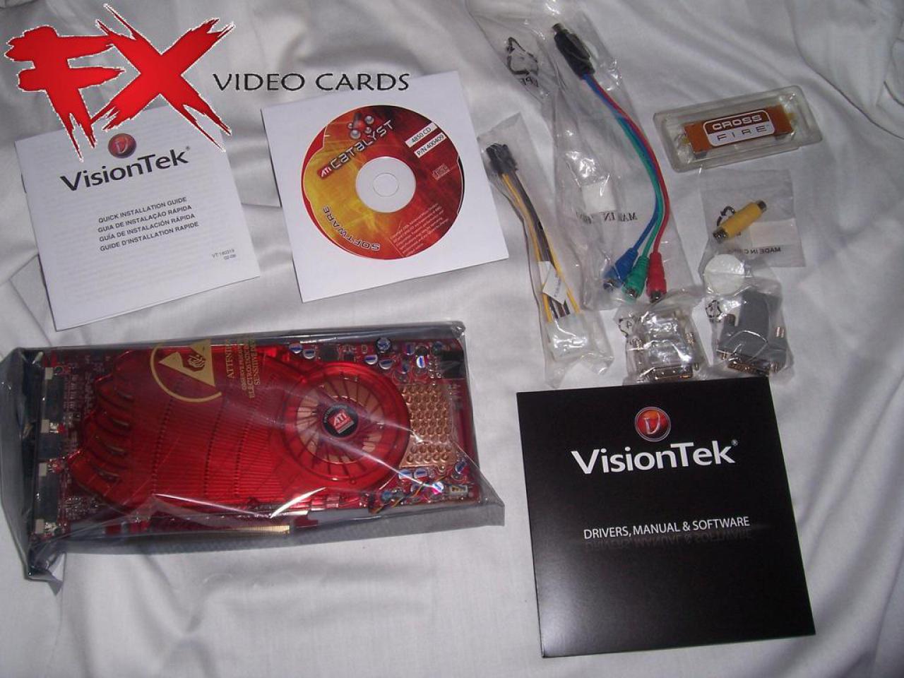 [14/06/2008] Der Lieferumfang der getesteten Radeon HD4850. (Bild: xtremesystems.org)