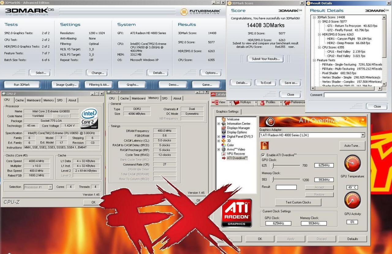 [14/06/2008] Der 3DMark 06 liefert mit Windows XP ein ähnliches Ergebnis wie unter Windows Vista. (Bild: xtremesystems.org)