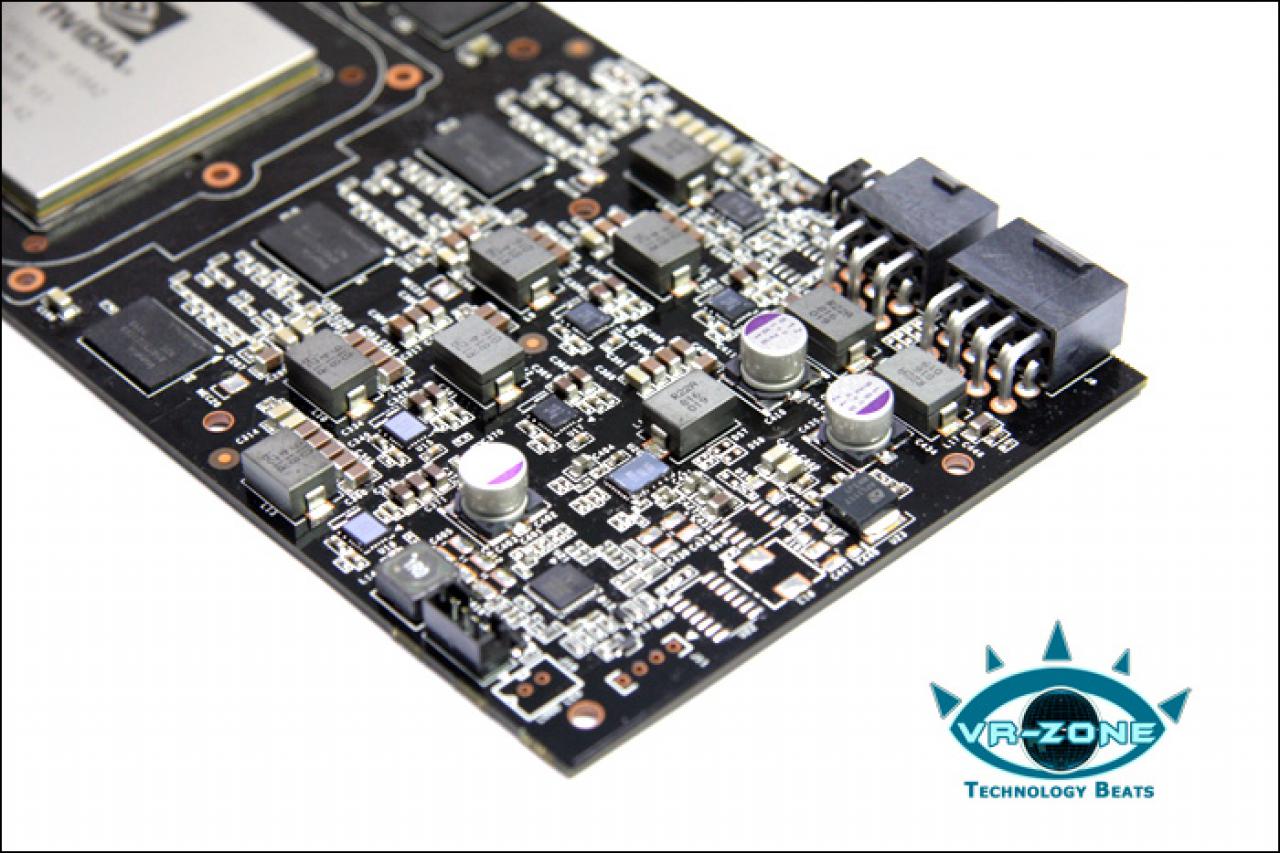 [15/06/2008] Die PWM-Sektion der Geforce GTX 280 (Bild: VR-Zone.com)