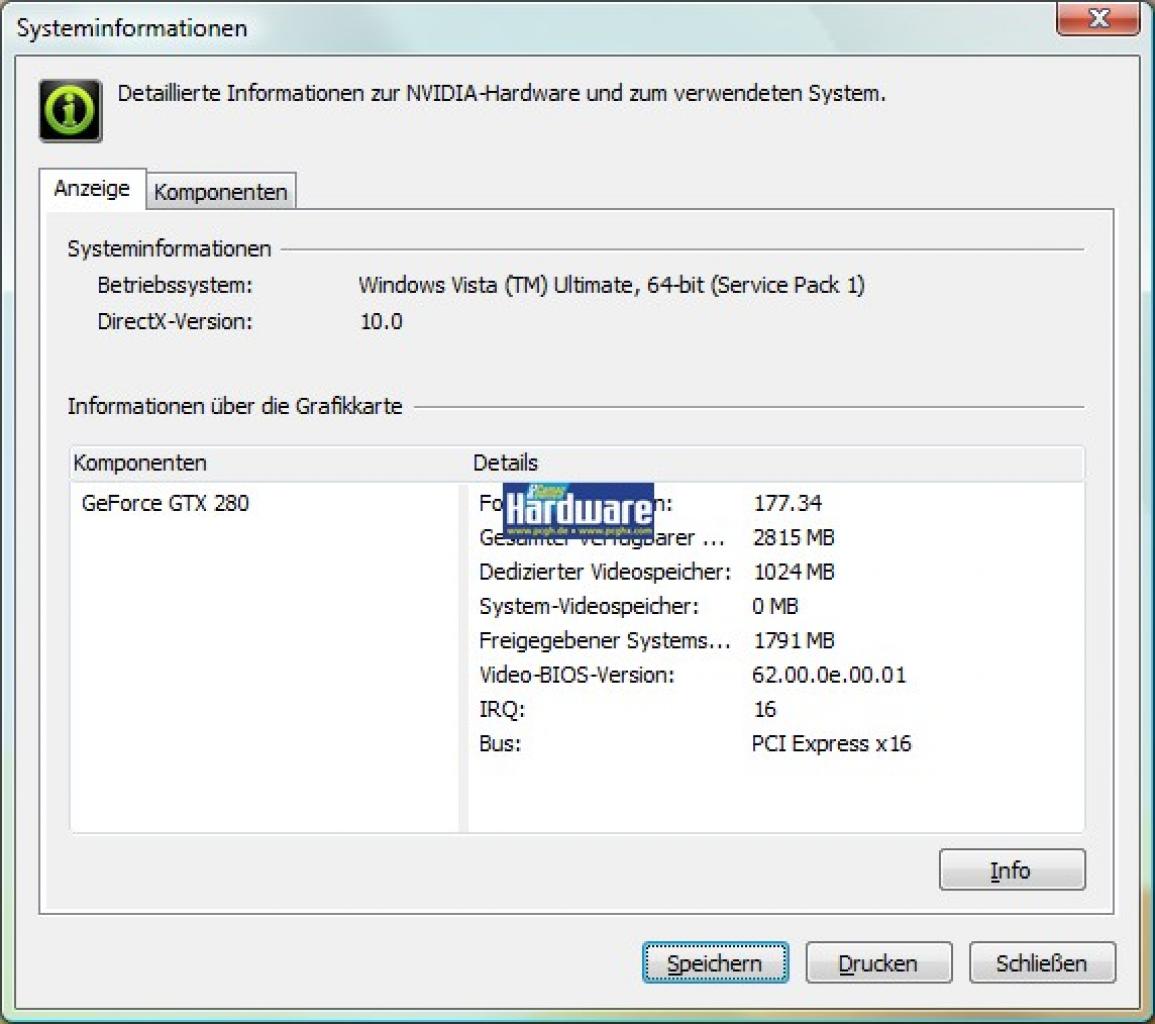 [16/06/2008] Geforce GTX280 im Test: Geforce-Treiber 177.34 - per Mod auf allen Karten lauffähig (Bild: PCGH)
