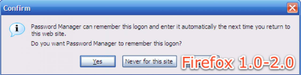 [18/06/2008] Der Password-Manager meldet sich in den Versionen 1.0 bis 2.0 mit einem Kontextfenster.