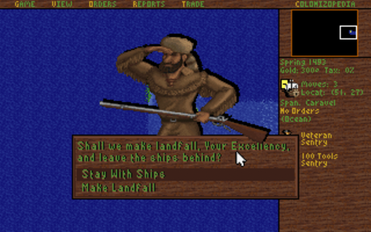 [13/06/2008] Colonization: DOS-Version (1994) - Bild: Mobygames.com