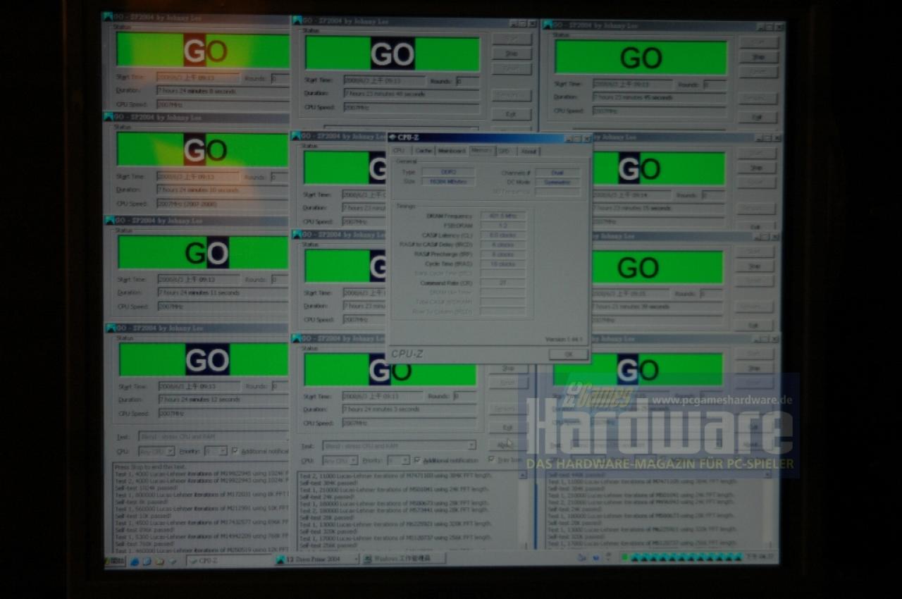 [05/06/2008] 16 GiByte DDR2-800 in Aktion
