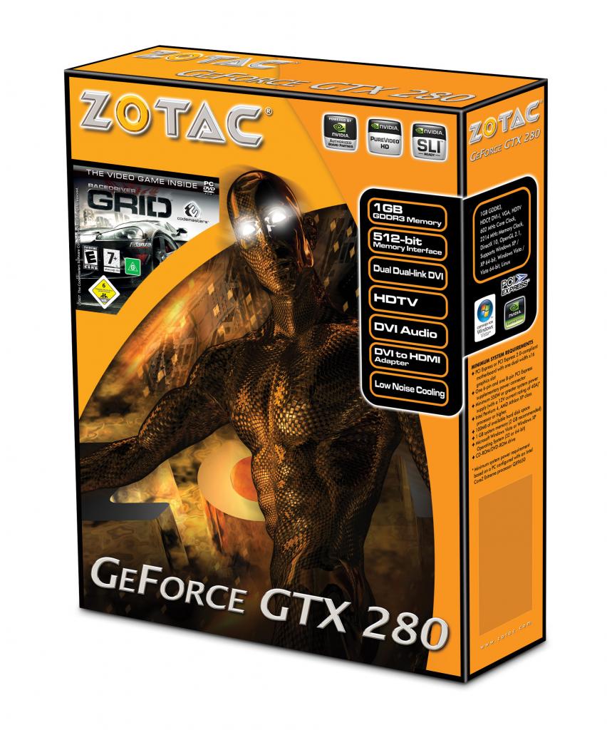 [17/06/2008] Zotac Geforce GTX 280 (Bild: Zotac)